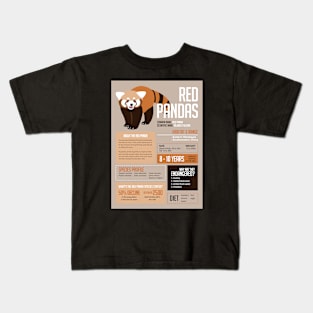 Red Panda Infographic Kids T-Shirt